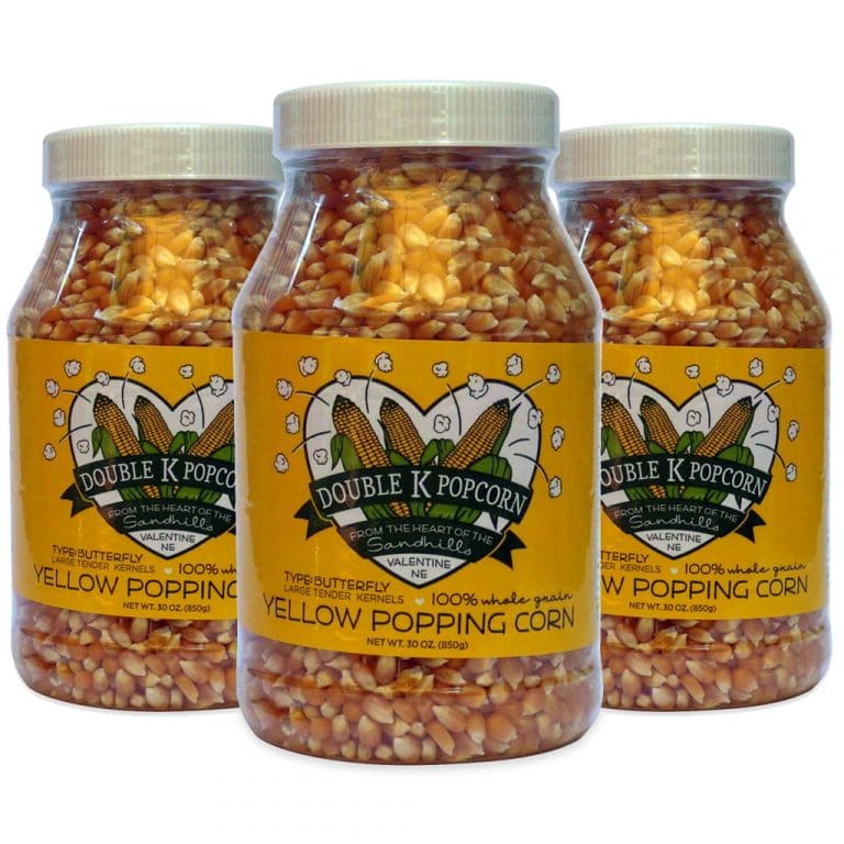 Yellow Butterfly Popcorn 3 Jars FREE SHIPPING Double K Popcorn